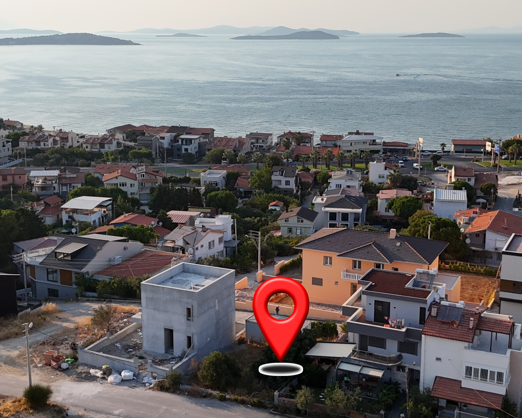İzmir Urla Kalabak ta Deniz manzaralı  233 m² Villa İmarlı Arsa